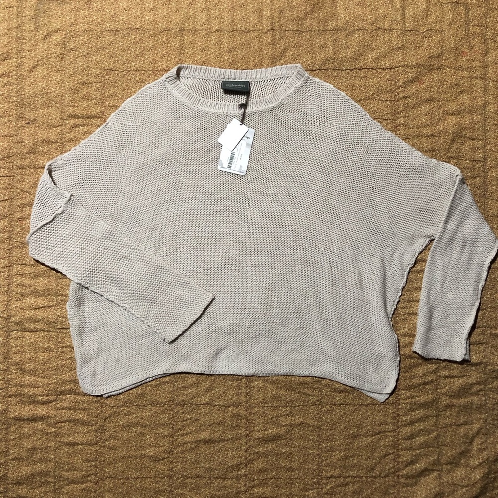 Wooden ships knit sweater new